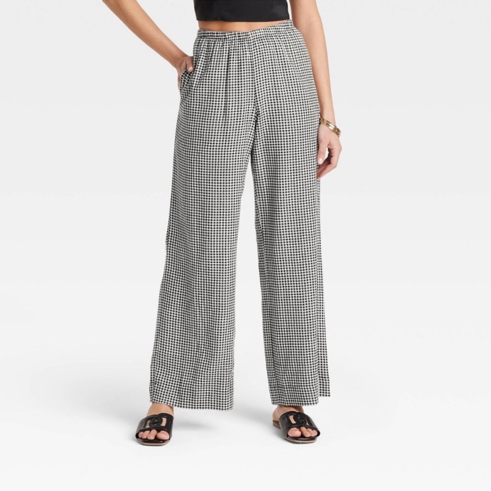A New Day Gingham Linen Pants